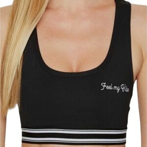 SPIRITUAL GANGSTER Black Sports Bra US Sz L